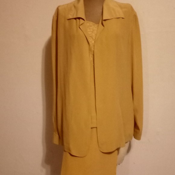 Vintage Silk boutiqueYellow long sleeve button up - Picture 10 of 12